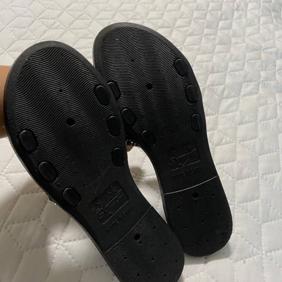 BLING SANDALS RED AND BLACK SIZE 8 - Picture 8 of 8